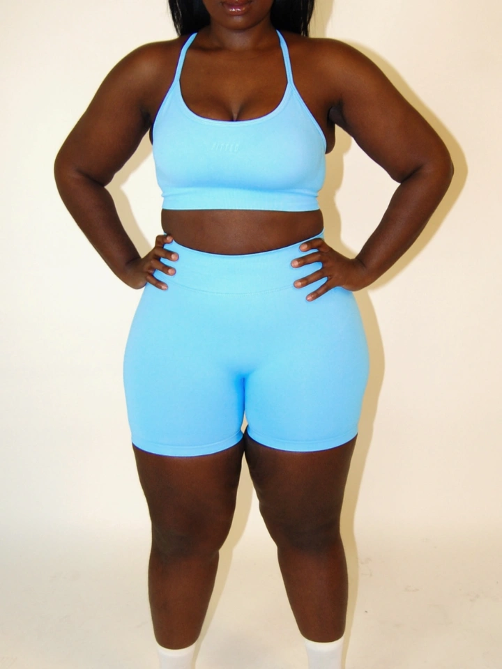 Ocean Blue High Waisted Short