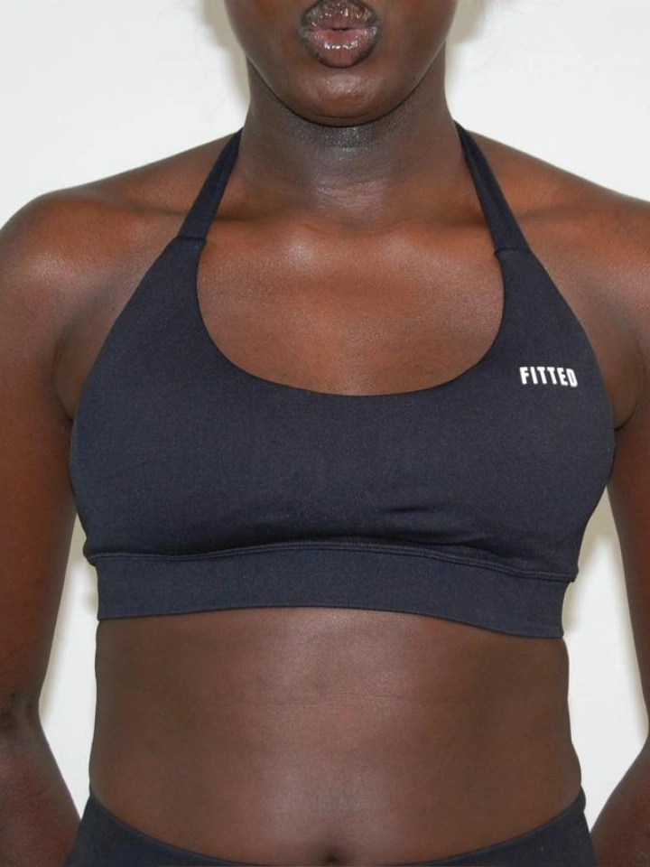 Onyx Black Halter Bra