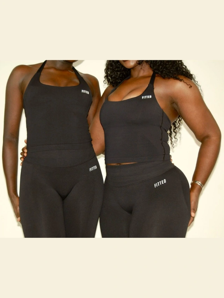 Onyx Black Halter Top - 2