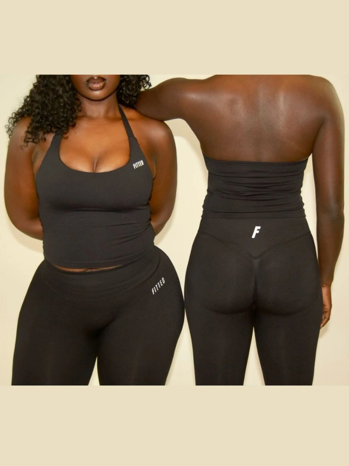 Onyx Black Halter Top - 3