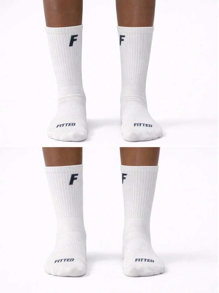 The Fitted Crew Cloud White