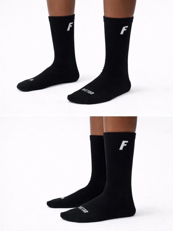 The Fitted Crew Onyx Black Socks - 2